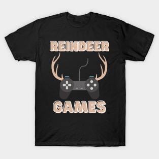 Reindeer Games, Raindeer Games, video games, gamer, video games joke, gift idea,Player,video game,christmas, Rudolph, red nose, antler, Reindeer T-Shirt